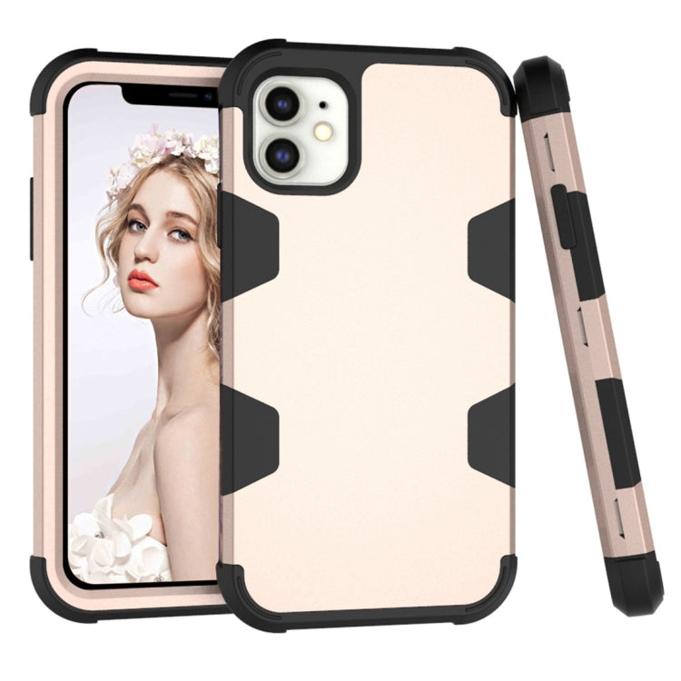 For iPhone 12 mini Contrast Color Silicone + PC Shockproof Case