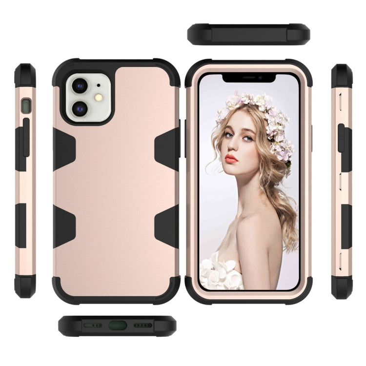 For iPhone 12 mini Contrast Color Silicone + PC Shockproof Case