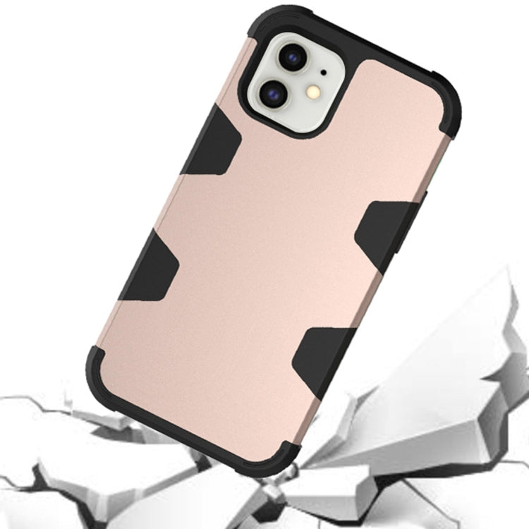 For iPhone 12 mini Contrast Color Silicone + PC Shockproof Case
