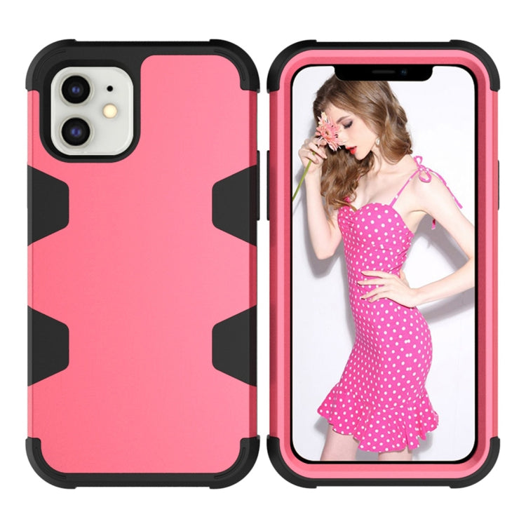 For iPhone 12 mini Contrast Color Silicone + PC Shockproof Case