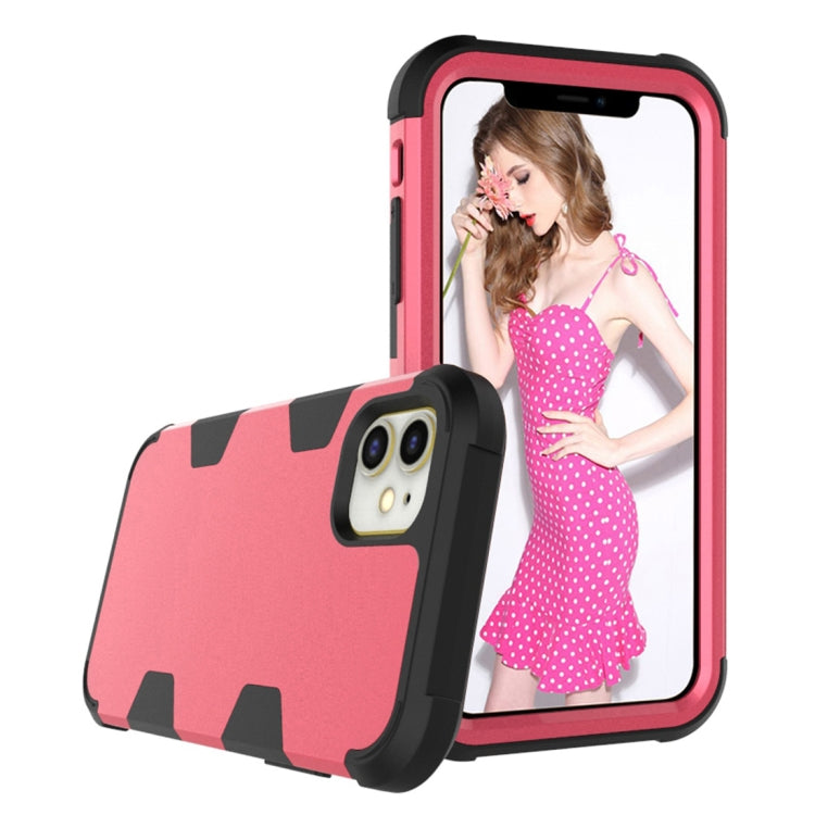 For iPhone 12 mini Contrast Color Silicone + PC Shockproof Case