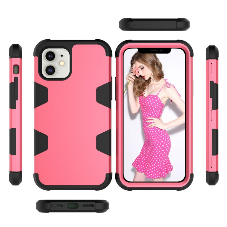 For iPhone 12 mini Contrast Color Silicone + PC Shockproof Case
