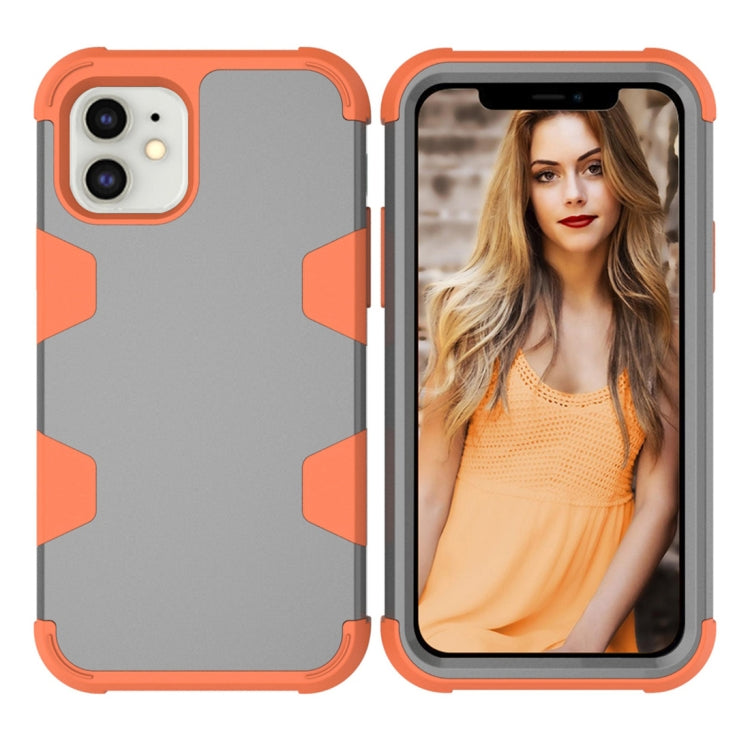 For iPhone 12 mini Contrast Color Silicone + PC Shockproof Case