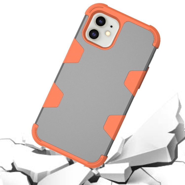 For iPhone 12 mini Contrast Color Silicone + PC Shockproof Case