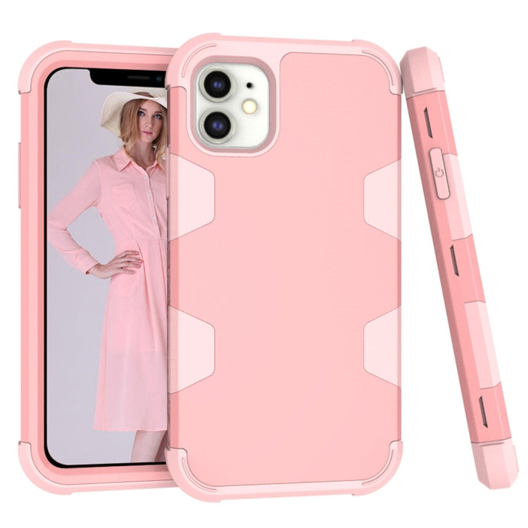 For iPhone 12 mini Contrast Color Silicone + PC Shockproof Case