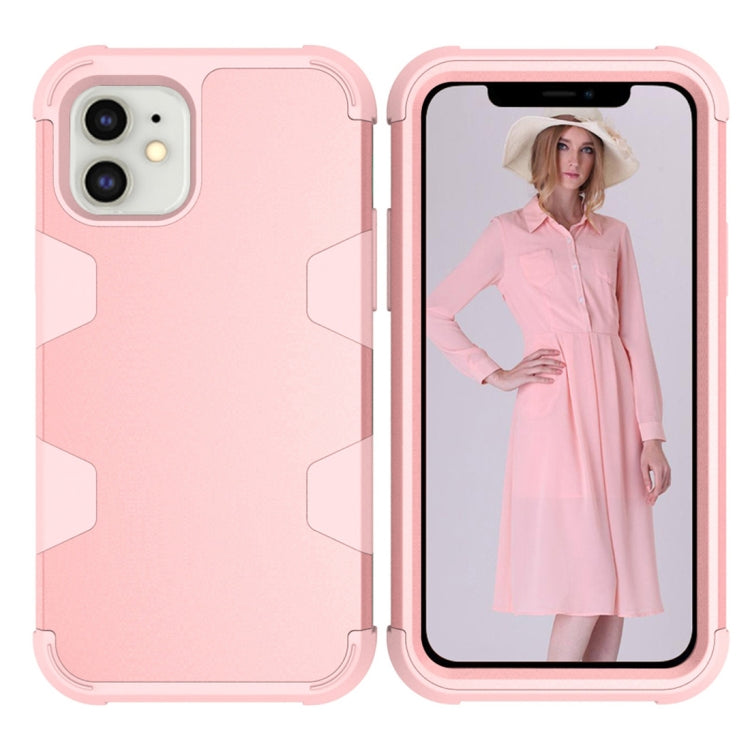 For iPhone 12 mini Contrast Color Silicone + PC Shockproof Case