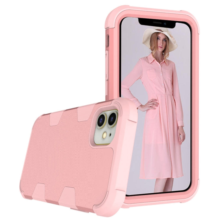 For iPhone 12 mini Contrast Color Silicone + PC Shockproof Case