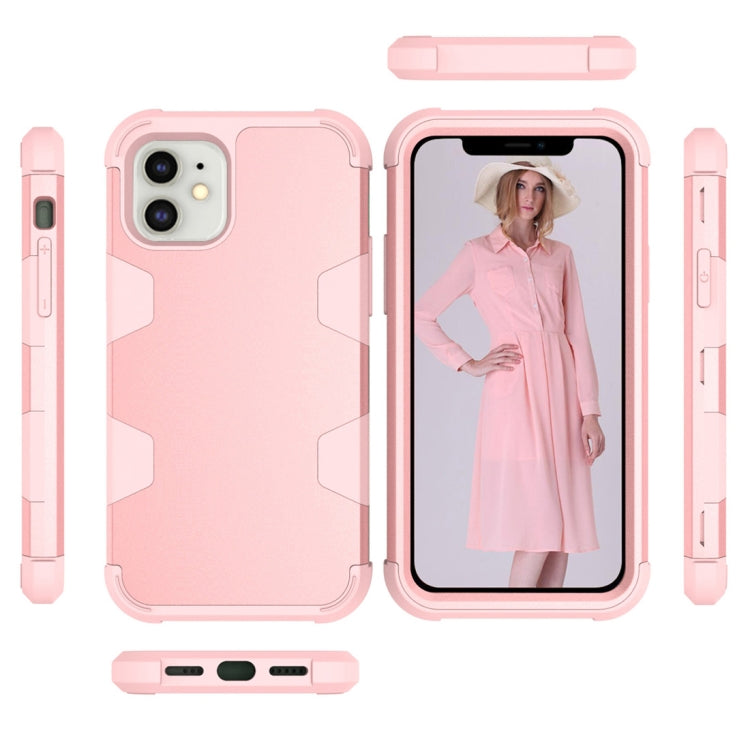 For iPhone 12 mini Contrast Color Silicone + PC Shockproof Case