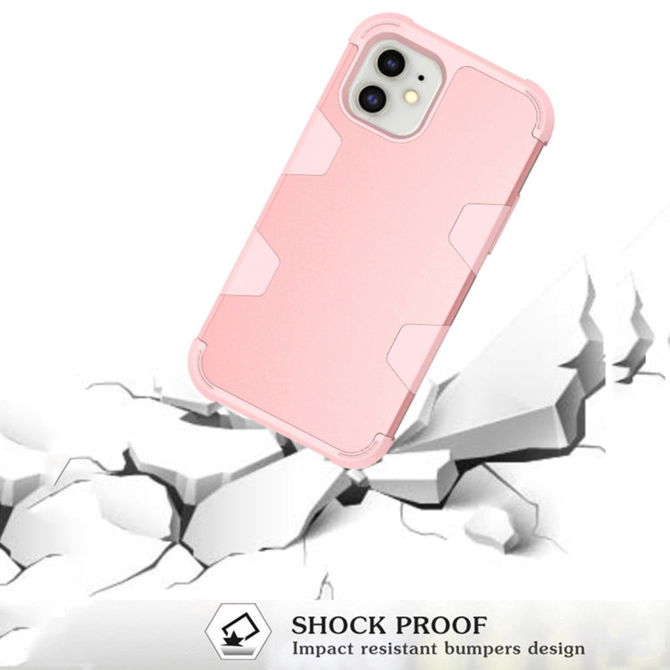 For iPhone 12 mini Contrast Color Silicone + PC Shockproof Case