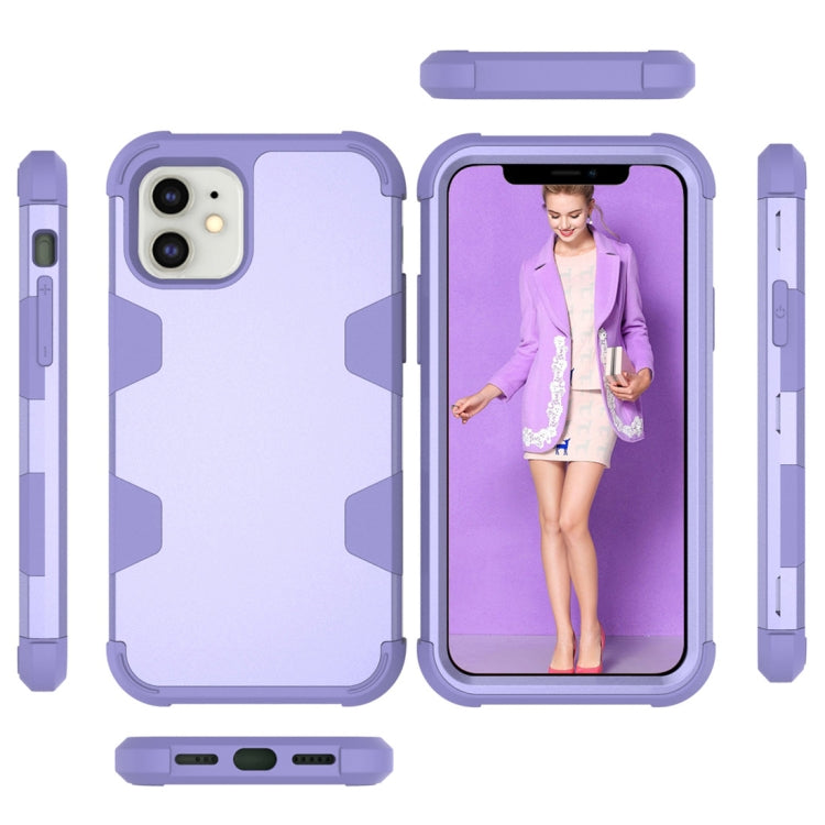 For iPhone 12 mini Contrast Color Silicone + PC Shockproof Case