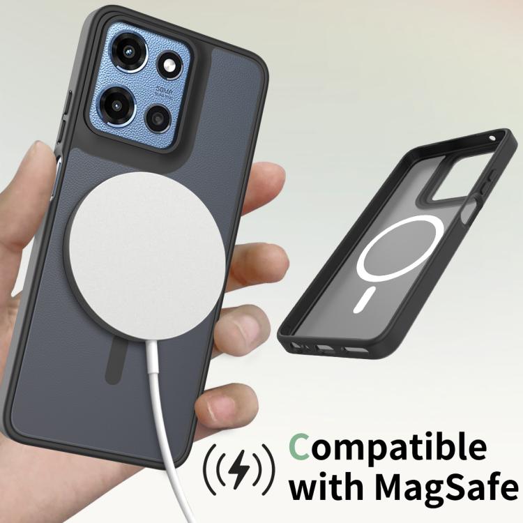For Motorola Moto G Power 5G 2025 Skin Feel TPU Hybrid PC MagSafe Phone Case