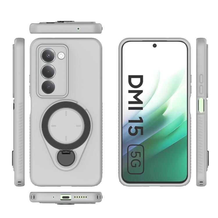 For Redmi 15 5G Global / 15 4G SEA 169.5mm Ring Shield MagSafe TPU Phone Case with 360 Degree Rotating Holder