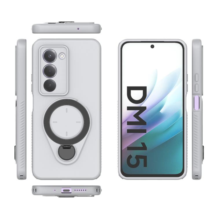 For Redmi 15 5G / 4G EU 171mm Ring Shield MagSafe TPU Phone Case with 360 Degree Rotating Holder