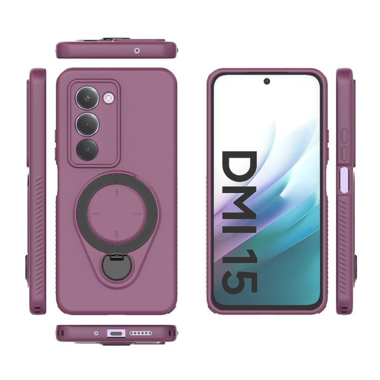 For Redmi 15 5G / 4G EU 171mm Ring Shield MagSafe TPU Phone Case with 360 Degree Rotating Holder