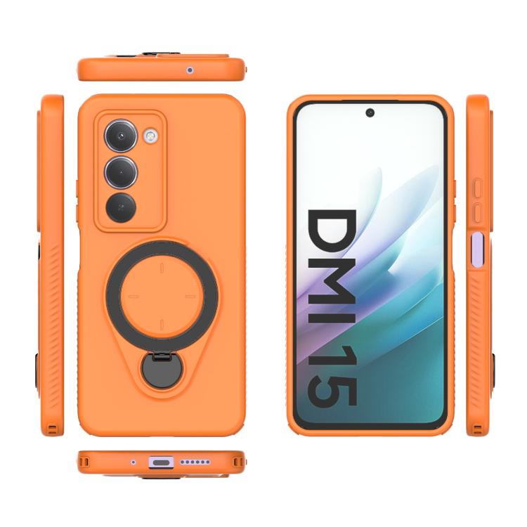 For Redmi 15 5G / 4G EU 171mm Ring Shield MagSafe TPU Phone Case with 360 Degree Rotating Holder