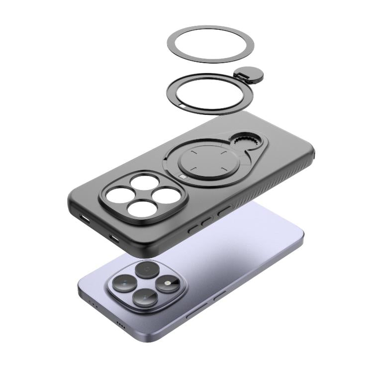 For Redmi Note 15 Pro 5G Global 163.6mm Ring Shield MagSafe TPU Phone Case with 360 Degree Rotating Holder