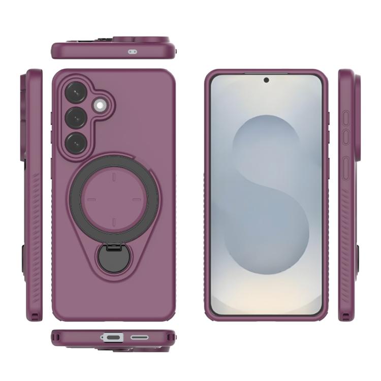 For Samsung Galaxy S26+ 5G Ring Shield MagSafe TPU Phone Case with 360 Degree Rotating Holder