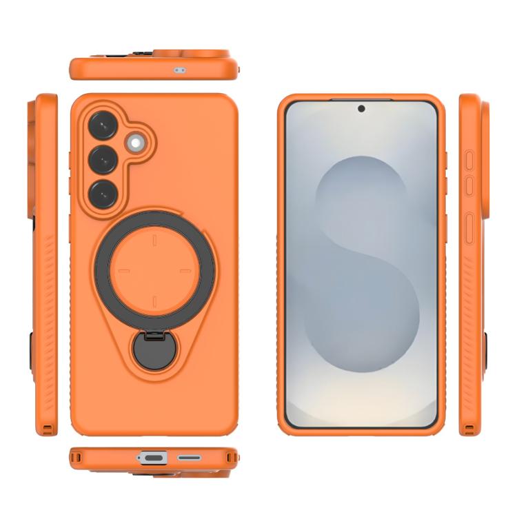 For Samsung Galaxy S26+ 5G Ring Shield MagSafe TPU Phone Case with 360 Degree Rotating Holder
