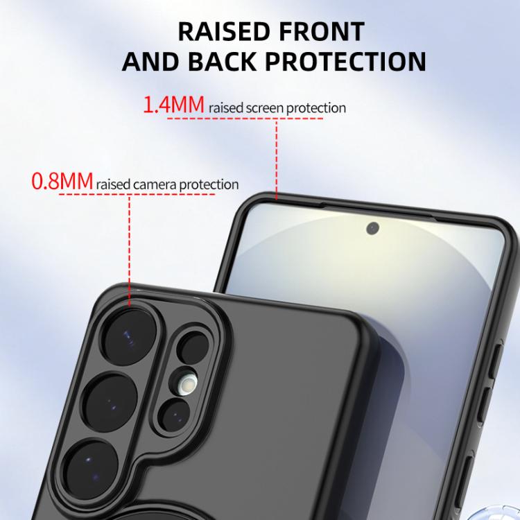For Samsung Galaxy S26 Ultra 5G Ring Shield MagSafe TPU Phone Case with 360 Degree Rotating Holder
