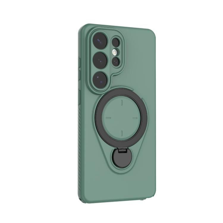 For Samsung Galaxy S26 Ultra 5G Ring Shield MagSafe TPU Phone Case with 360 Degree Rotating Holder