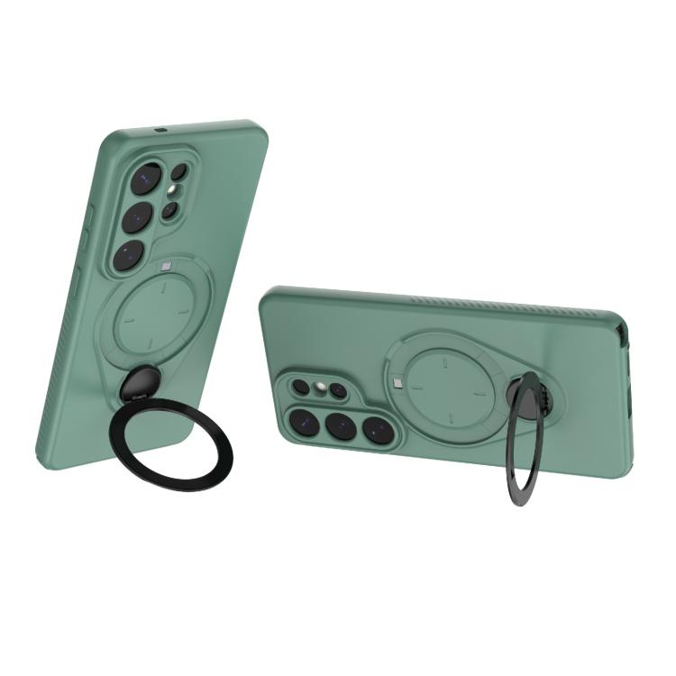 For Samsung Galaxy S26 Ultra 5G Ring Shield MagSafe TPU Phone Case with 360 Degree Rotating Holder