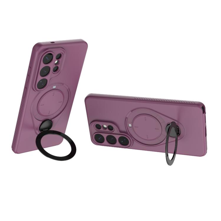 For Samsung Galaxy S26 Ultra 5G Ring Shield MagSafe TPU Phone Case with 360 Degree Rotating Holder