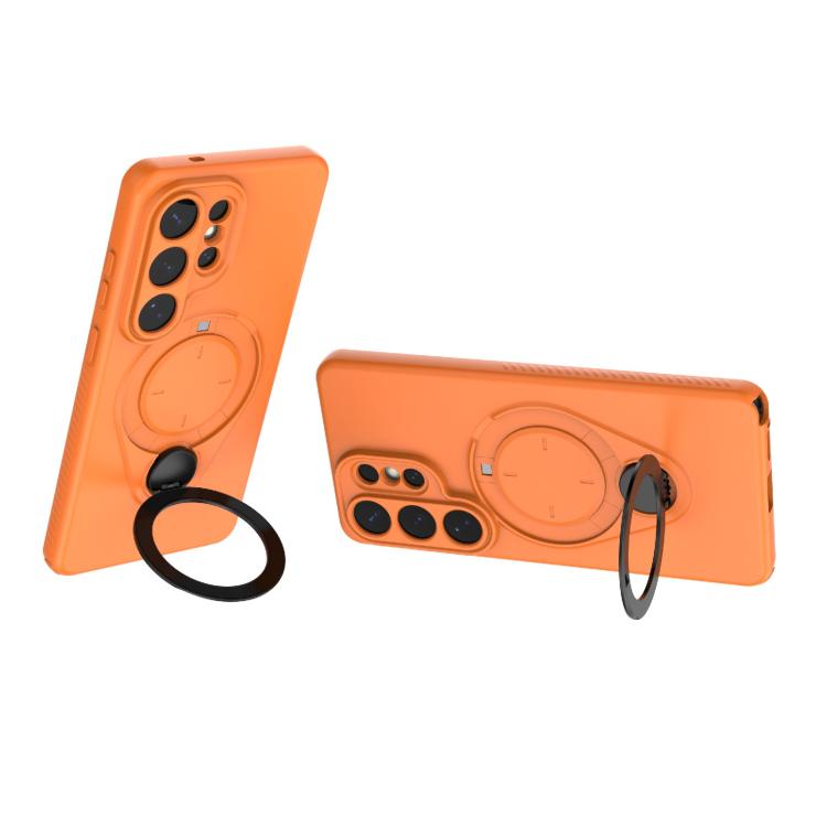 For Samsung Galaxy S26 Ultra 5G Ring Shield MagSafe TPU Phone Case with 360 Degree Rotating Holder