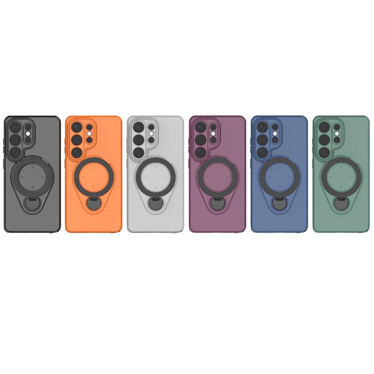For Samsung Galaxy S26 Ultra 5G Ring Shield MagSafe TPU Phone Case with 360 Degree Rotating Holder