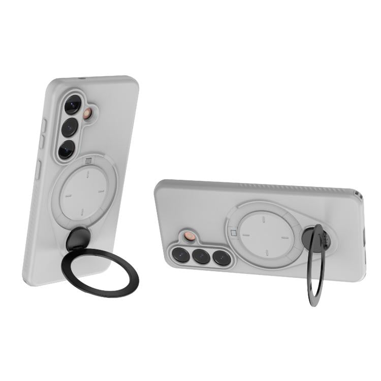 For Samsung Galaxy S26 5G Ring Shield MagSafe TPU Phone Case with 360 Degree Rotating Holder