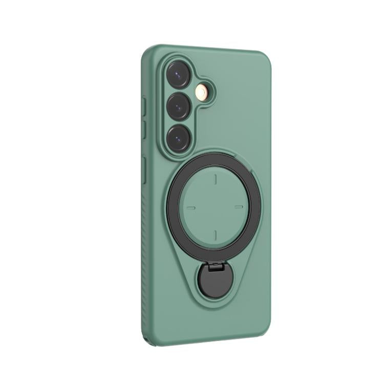 For Samsung Galaxy S26 5G Ring Shield MagSafe TPU Phone Case with 360 Degree Rotating Holder