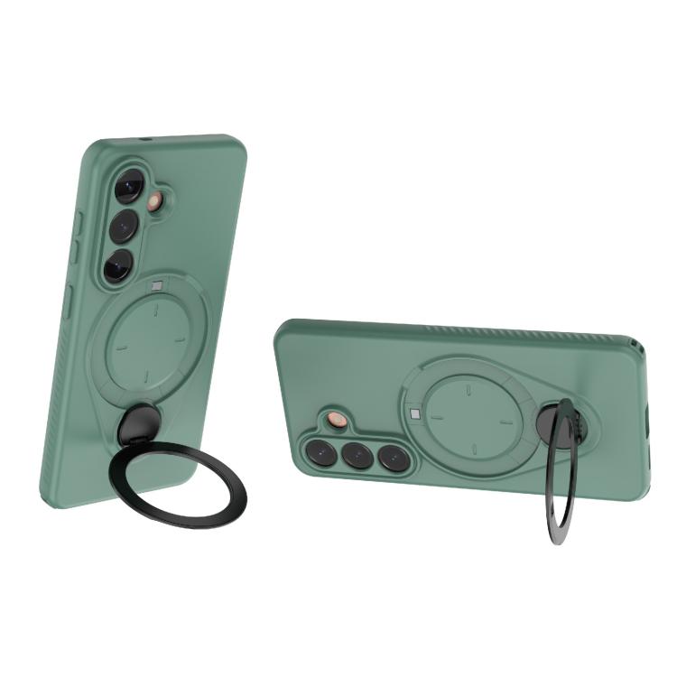 For Samsung Galaxy S26 5G Ring Shield MagSafe TPU Phone Case with 360 Degree Rotating Holder