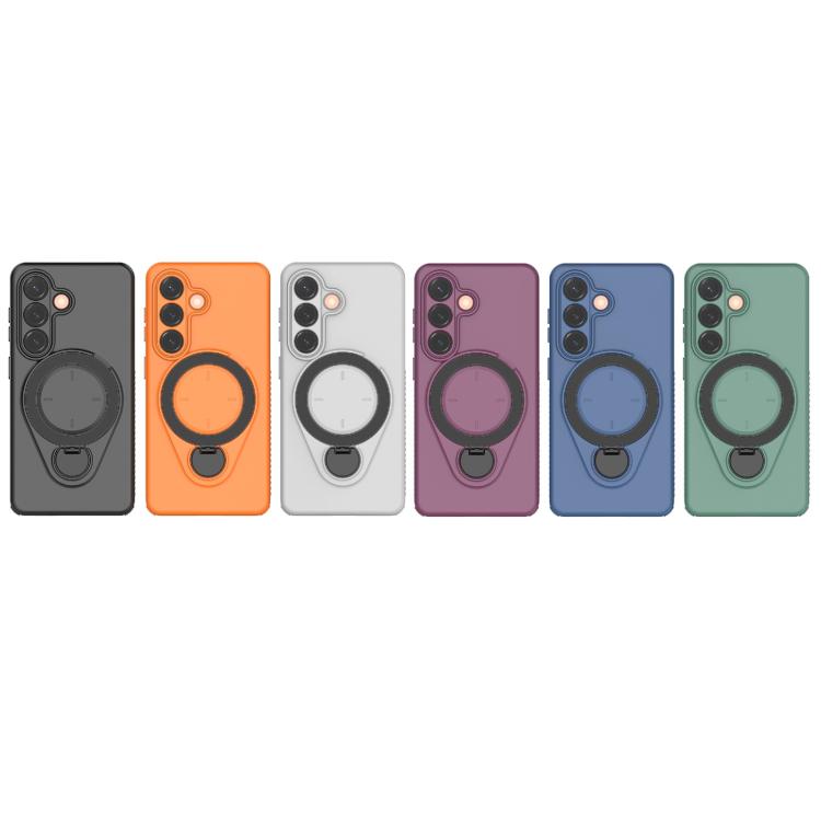 For Samsung Galaxy S26 5G Ring Shield MagSafe TPU Phone Case with 360 Degree Rotating Holder