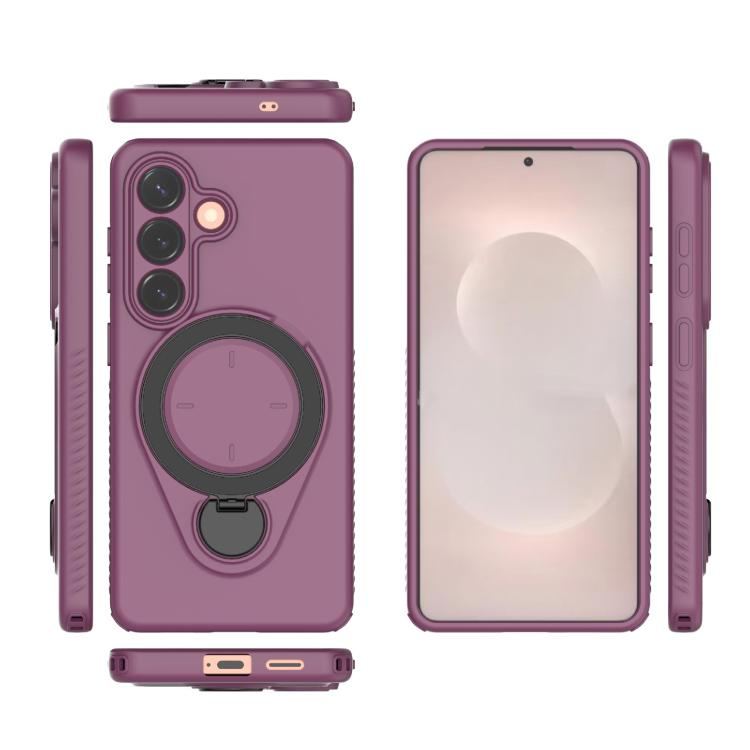 For Samsung Galaxy S26 5G Ring Shield MagSafe TPU Phone Case with 360 Degree Rotating Holder