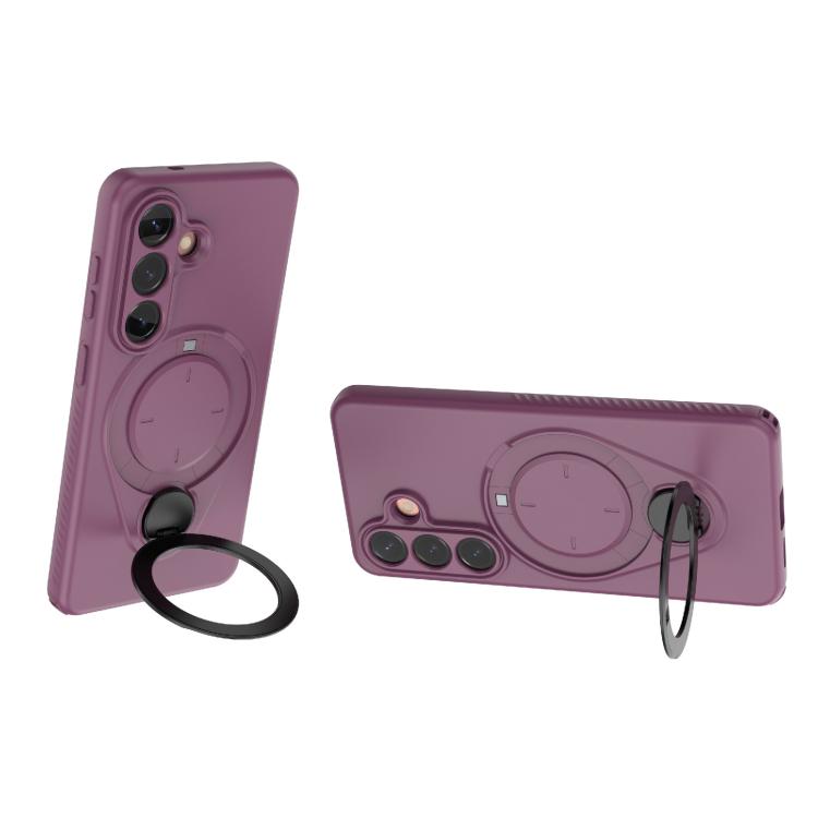 For Samsung Galaxy S26 5G Ring Shield MagSafe TPU Phone Case with 360 Degree Rotating Holder