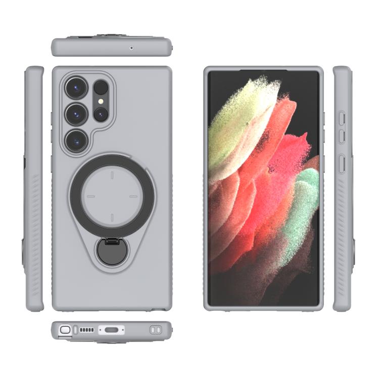For Samsung Galaxy S23 Ultra 5G Ring Shield MagSafe TPU Phone Case with 360 Degree Rotating Holder