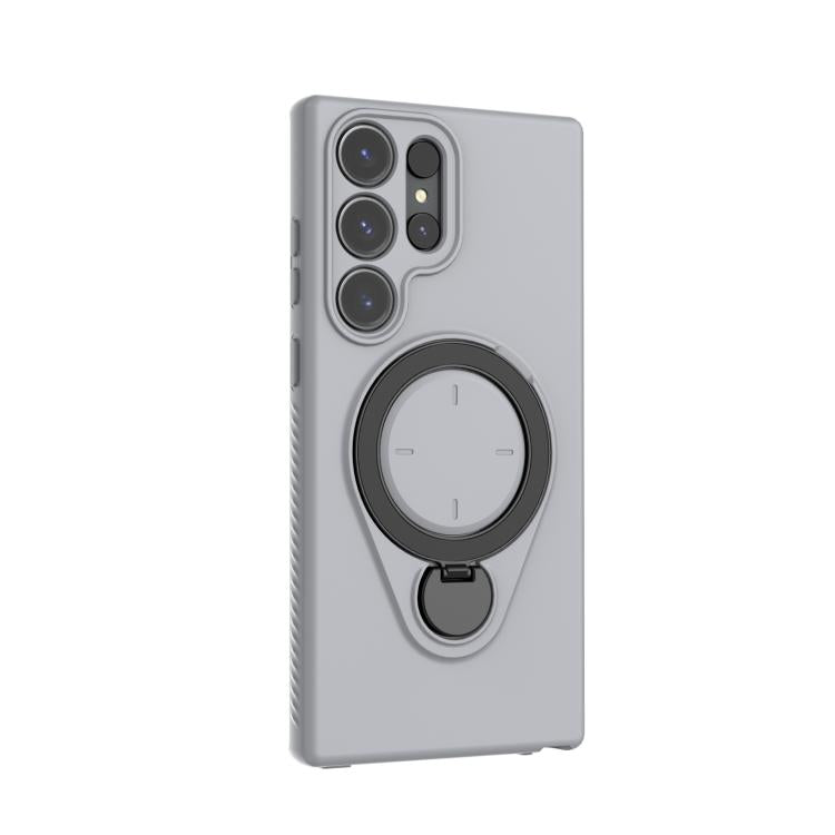 For Samsung Galaxy S23 Ultra 5G Ring Shield MagSafe TPU Phone Case with 360 Degree Rotating Holder