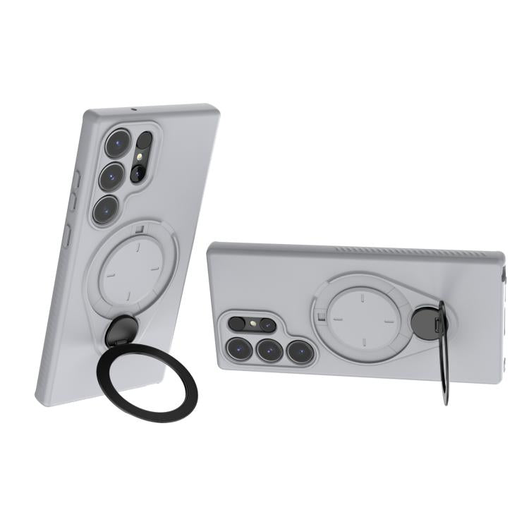 For Samsung Galaxy S23 Ultra 5G Ring Shield MagSafe TPU Phone Case with 360 Degree Rotating Holder