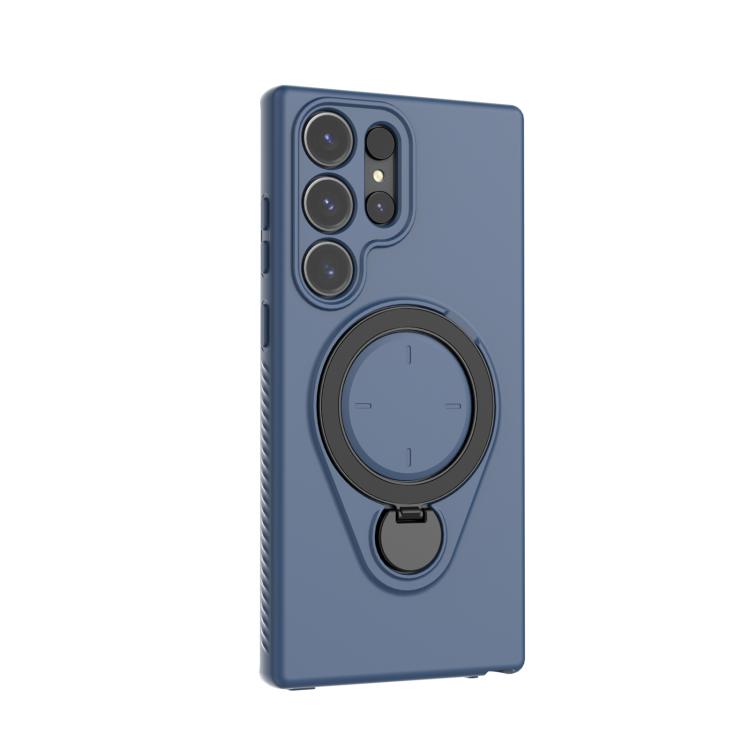 For Samsung Galaxy S23 Ultra 5G Ring Shield MagSafe TPU Phone Case with 360 Degree Rotating Holder