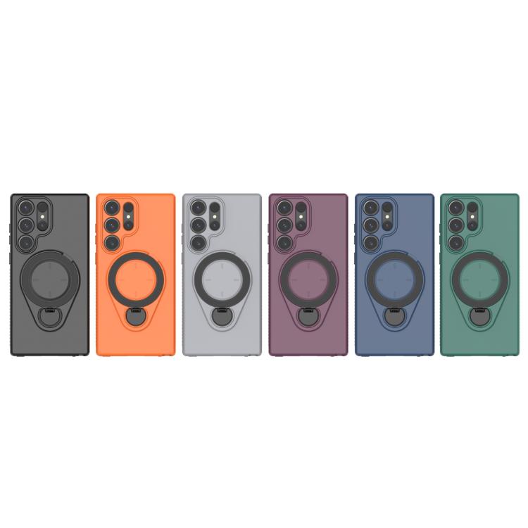 For Samsung Galaxy S23 Ultra 5G Ring Shield MagSafe TPU Phone Case with 360 Degree Rotating Holder