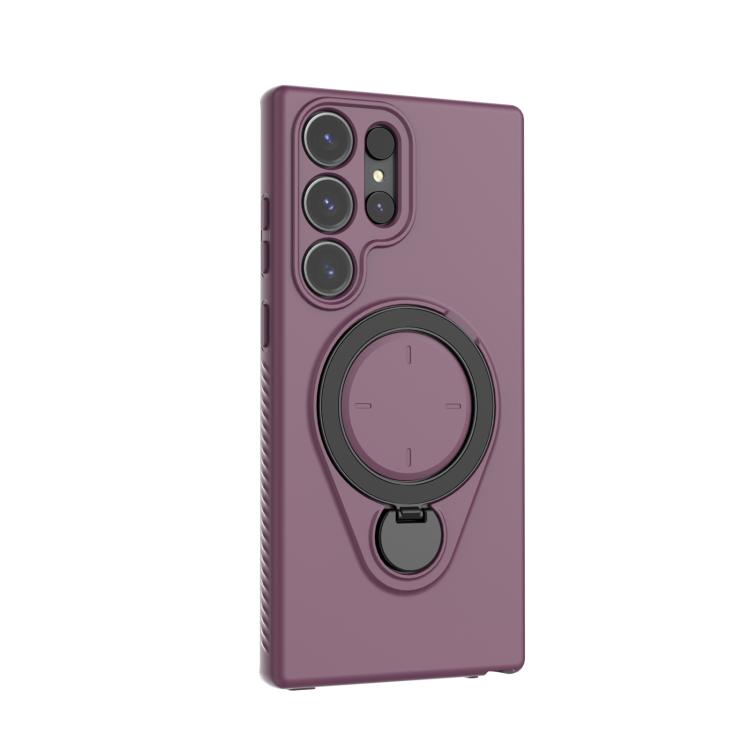 For Samsung Galaxy S23 Ultra 5G Ring Shield MagSafe TPU Phone Case with 360 Degree Rotating Holder