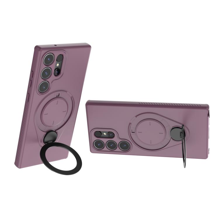 For Samsung Galaxy S23 Ultra 5G Ring Shield MagSafe TPU Phone Case with 360 Degree Rotating Holder