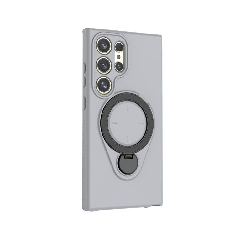 For Samsung Galaxy S24 Ultra 5G Ring Shield MagSafe TPU Phone Case with 360 Degree Rotating Holder
