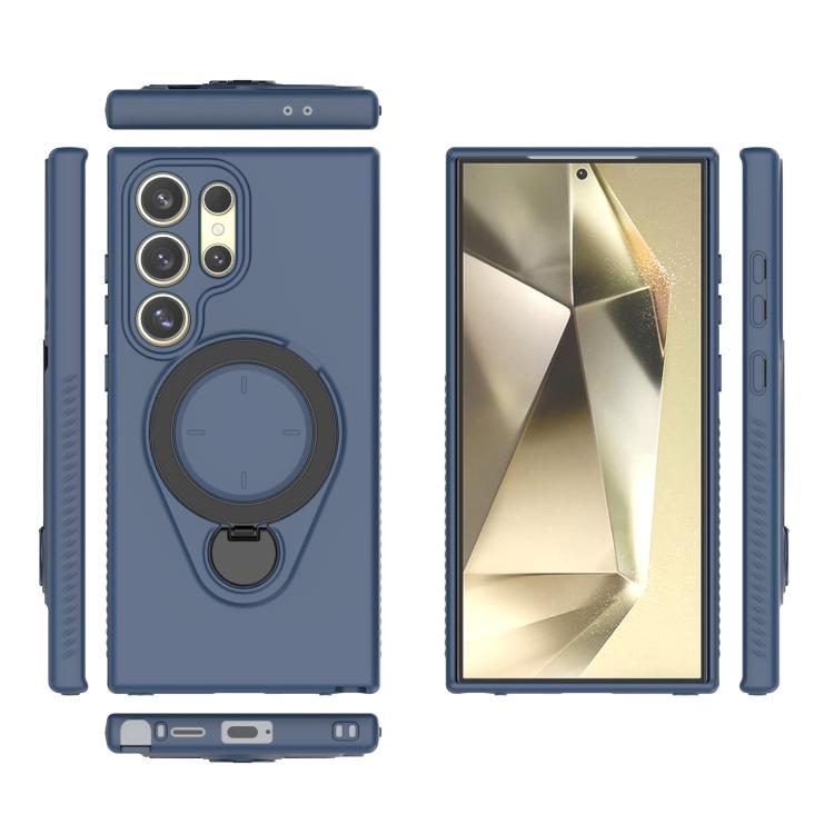 For Samsung Galaxy S24 Ultra 5G Ring Shield MagSafe TPU Phone Case with 360 Degree Rotating Holder