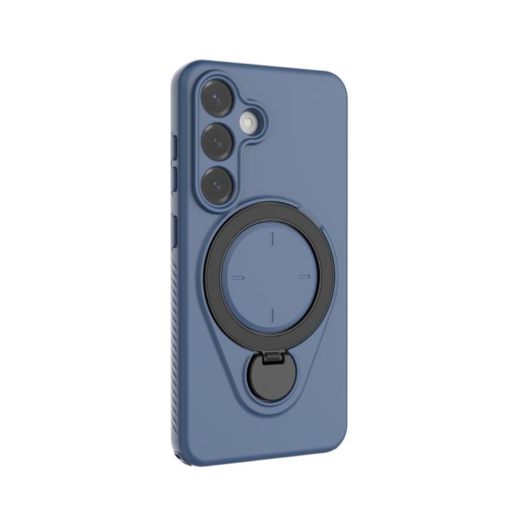 For Samsung Galaxy S25 5G Ring Shield MagSafe TPU Phone Case with 360 Degree Rotating Holder