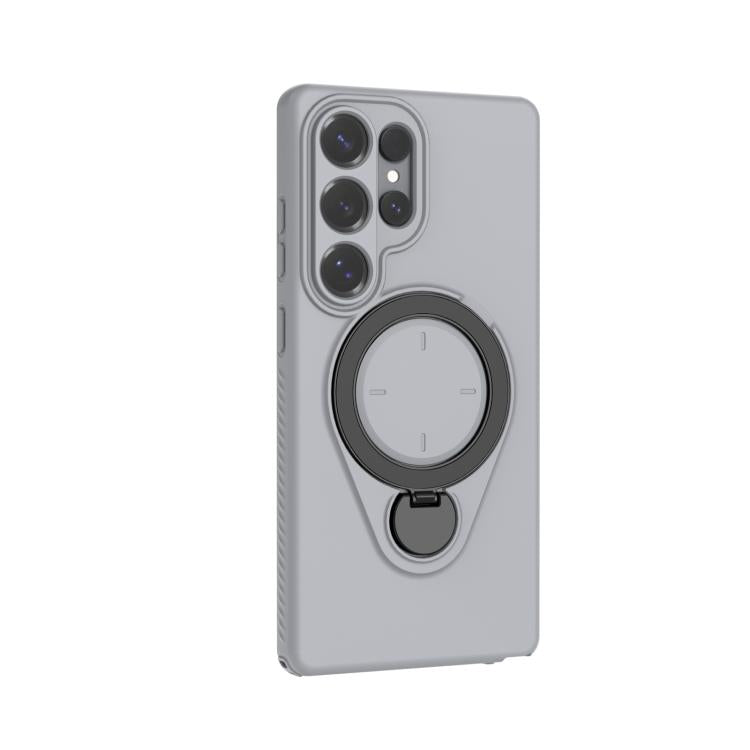 For Samsung Galaxy S25 Ultra 5G Ring Shield MagSafe TPU Phone Case with 360 Degree Rotating Holder
