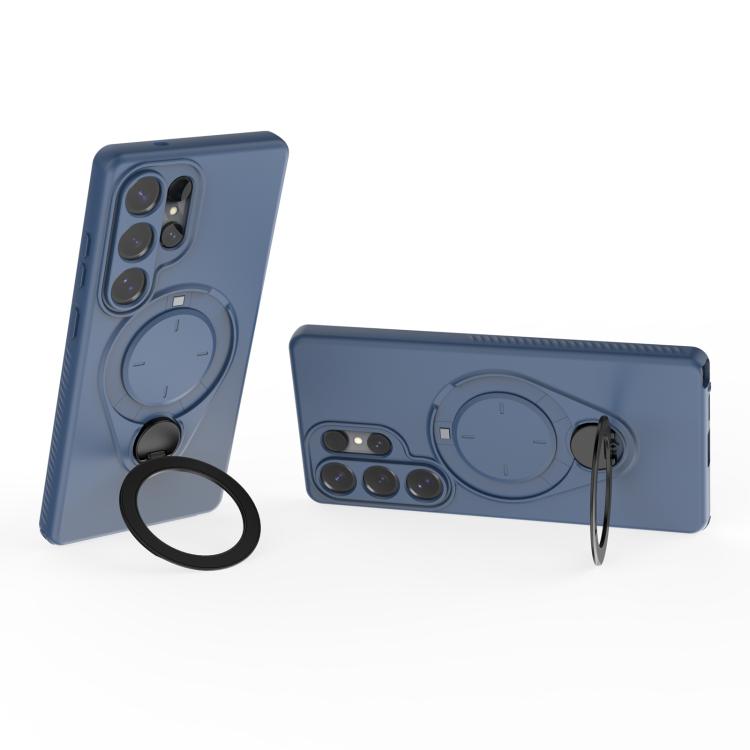 For Samsung Galaxy S25 Ultra 5G Ring Shield MagSafe TPU Phone Case with 360 Degree Rotating Holder