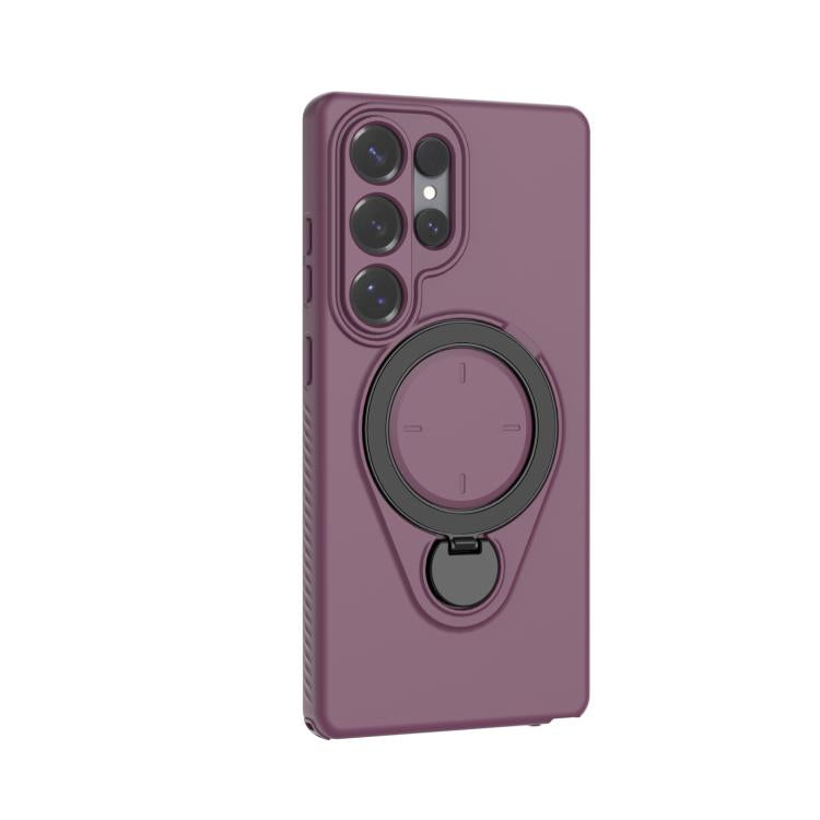For Samsung Galaxy S25 Ultra 5G Ring Shield MagSafe TPU Phone Case with 360 Degree Rotating Holder
