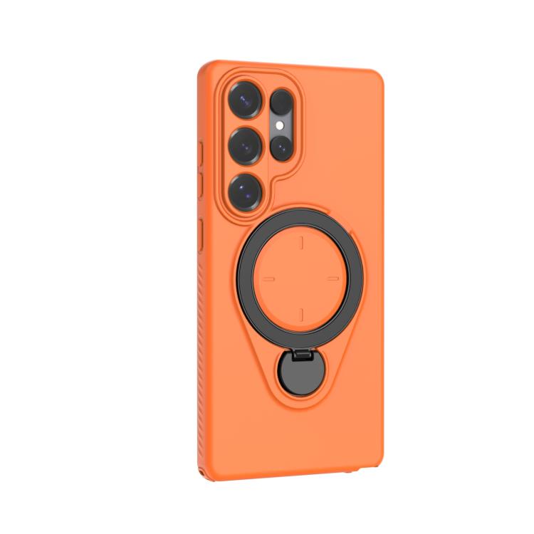 For Samsung Galaxy S25 Ultra 5G Ring Shield MagSafe TPU Phone Case with 360 Degree Rotating Holder