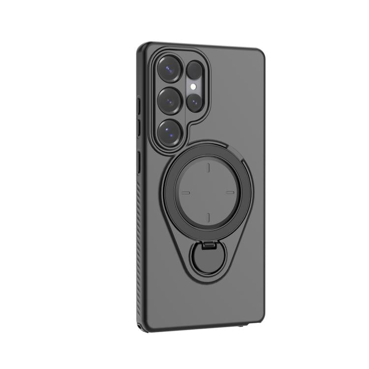 For Samsung Galaxy S25 Ultra 5G Ring Shield MagSafe TPU Phone Case with 360 Degree Rotating Holder