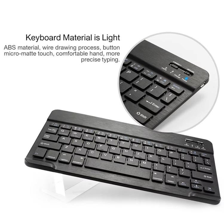 For Lenovo Tab Plus 11.5 RGB Backlight Square Keycaps Bluetooth Keyboard Tablet Leather Case - Black